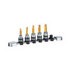 Nepros NTQ6T05A, 3/8"sq. T-Type Torx Bit Socket Set (5pcs.)