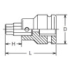 Koken 16106.16-17, 3/4 Sq. Dr. Bit Socket  17mm Hex Length 76mm