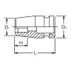 Koken 16425-E18, 3/4 Sq. Dr. Impact TORXÂ® E18 Socket - Length 50mm