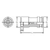 Koken 16316M-41X19, 3/4 Sq. Dr. Rear Wheel Nut Socket  41 x 19mm Hex x Square Length 100mm