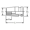 Koken 16405M-22, 3/4 Sq. Dr. Socket  22mm 12 point Length 50mm