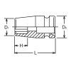 Koken 16410M-24, 3/4 Sq. Dr. Socket  24mm Surface Drive Length 50mm