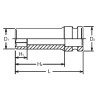 Koken 16300A-3/4, 3/4 Sq. Dr. Socket  3/4 6 point Length 100mm