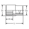 Koken 6405M-78, 3/4 Sq. Dr. Socket  78mm 12 point Length 86mm