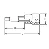 Koken 3010M.160-11, 3/8 Sq. Dr. Bit Socket  11mm Hex Length 160mm