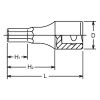 Koken 3012M.75-6, 3/8 Sq. Dr. Bit Socket  6mm Hex Length 75mm