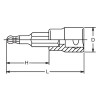 Koken 3011M.100-7, 3/8 Sq. Dr. Bit Socket  7mm Ballpoint Hex Length 100mm