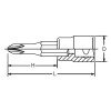 Koken 401800, Ko-ken 3000-2 3/8 Sq. Dr. Bit Socket PH2 Length 60mm