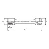 Koken 13145M.150-10(12P) 3/8 Sq. Dr. Extension Socket  10mm 12 point Length 150mm
