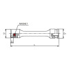 Koken 13145MG.150-12 3/8 Sq. Dr. Extension Socket  12mm 6 point Length 150mm Magnet