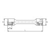 Koken 13145M.200-12 3/8 Sq. Dr. Extension Socket  12mm 6 point Length 200mm