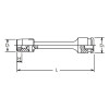 Koken 13146M.200-10 3/8 Sq. Dr. Extension Universal Socket  10mm 6 point Length 200mm