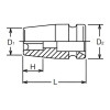 Koken 13425-E16 3/8 Sq. Dr. Impact TORXÂ® E16 Socket - Length 32mm