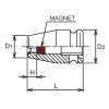 Koken 13425EG-E8 3/8 Sq. Dr. Impact TORXÂ® E8 Socket w/ Magnet - Length 32mm