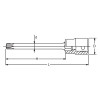 Koken 3025.100R-T50 3/8 Sq. Dr. Round Shank TORXÂ® T50 Bit Socket - Length 100mm