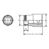 Koken 3/8 Sq. Dr. SAE Nut Grip Chrome Socket in  1/4