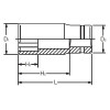 Koken 23310M-12 3/8 Sq. Dr. Socket  12mm Surface Length 55mm