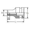Koken 13401LH-12S 3/8 Sq. Dr. Socket  12S  Length 32mm