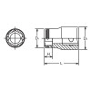 Koken 3450M-14 3/8 Sq. Dr. Socket  14mm Nut Grip Length 27mm