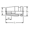 Koken 13465M-15 3/8 Sq. Dr. Socket  15mm Pathfinder Length 32mm