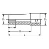 Koken 3310M-17 3/8 Sq. Dr. Socket  17mm Surface Length 55mm