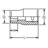 Koken 3410M-5.5 3/8 Sq. Dr. Socket  5.5mm Surface Length 26mm