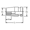 Koken 13405A-5/16 3/8 Sq. Dr. Socket  5/16 12 point Length 32mm