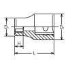 Koken 3400LH-5S 3/8 Sq. Dr. Socket  5S  Length 26mm