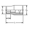 Koken 3410M-6 3/8 Sq. Dr. Socket  6mm Surface Length 26mm