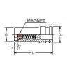 Koken 13300XG-7 3/8 Sq. Dr. Socket  7mm 6 point Length 50mm Slide Magnet