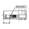 Koken 13300XG-8 3/8 Sq. Dr. Socket  8mm 6 point Length 50mm Slide Magnet