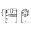 Koken 3450MH-8 3/8 Sq. Dr. Socket  8mm Nut Grip Length 26mm Outer Hex 17mm