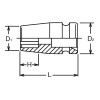 Koken 13410M-8 3/8 Sq. Dr. Socket  8mm Surface Length 32mm