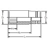 Koken 23310M-8 3/8 Sq. Dr. Socket  8mm Surface Length 55mm