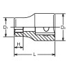 Koken 3400LH-8S 3/8 Sq. Dr. Socket  8S  Length 26mm