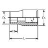 Koken 3400W-1/2 3/8 Sq. Dr. Socket Whitworth 1/2 6 point Length 33mm