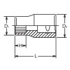Koken 3405W-3/8 3/8 Sq. Dr. Socket Whitworth 3/8 12 point Length 30mm