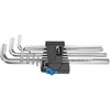 Wera 022130, 950/9 L Hex-Plus HF 1 L-Key Set, Metric, Chrome-Plated, With Holding Function, 9 Pieces