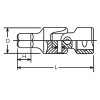 Koken 3430M-6 3/8 Sq. Dr. Universal Bit Socket  6mm Hex Length 62mm