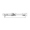 Koken 3342G.150-8 3/8 Sq. Dr. Universal Socket  8mm 6 point Length 150mm For Glow Plug