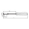 Koken 167C-12(2B) Socket Driver  12mm Nut Grip Length 235mm