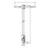 Koken 124M.600-12(2B) T Handle Universal Socket  12mm Nut Grip Length 600 x 200mm