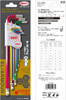 Eight Tool TLC-S9N, Multi-Color Taper Head Hex Key 9Pcs. 1.5-10mm Set