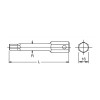 Koken 107.16-10(L100) 16mm Hex Dr. Bit 10mm Hex Length 100mm