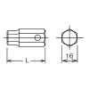Koken 107.16-14 16mm Hex Dr. Bit 14mm Hex Length 40mm