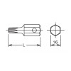 Koken 107.16-T60 16mm Hex Dr. Bit TORXÂ® T60 Length 50mm