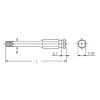 Koken 183T.35-T55 7/16 Hex Dr. TORXÂ® T55 Bit - Length 35mm