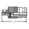 Koken 14444AL 1/2 Sq. Dr. Locking Adaptor 1/2 Square Length 60mm Locking Quick Release