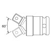 Koken 14771-B 1/2 Sq. Dr. Universal Joint 1/2 Square Length 65mm Ball type
