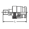 Koken 14771-P 1/2 Sq. Dr. Universal Joint 1/2 Square Length 65mm Pin type